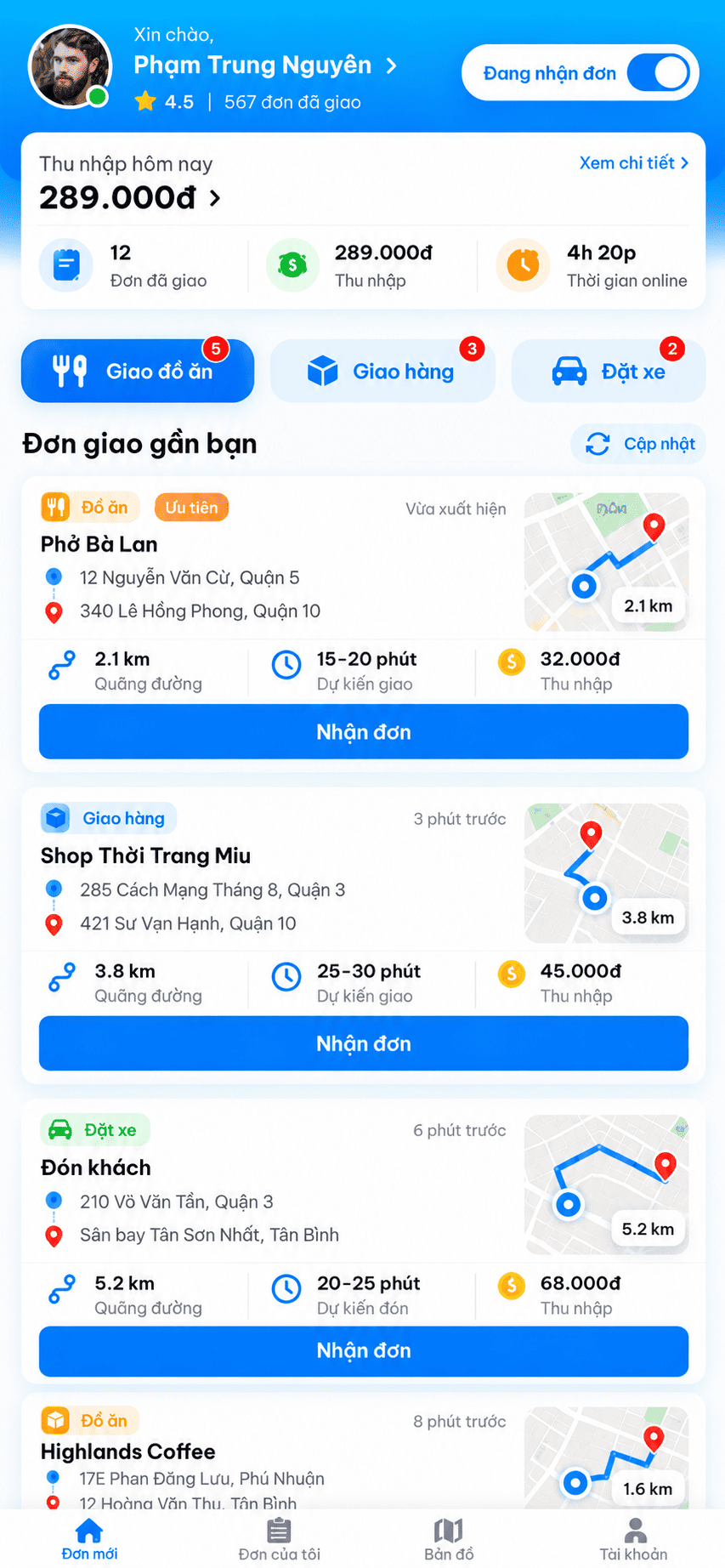 Ứng Dụng gọi xe VnShip